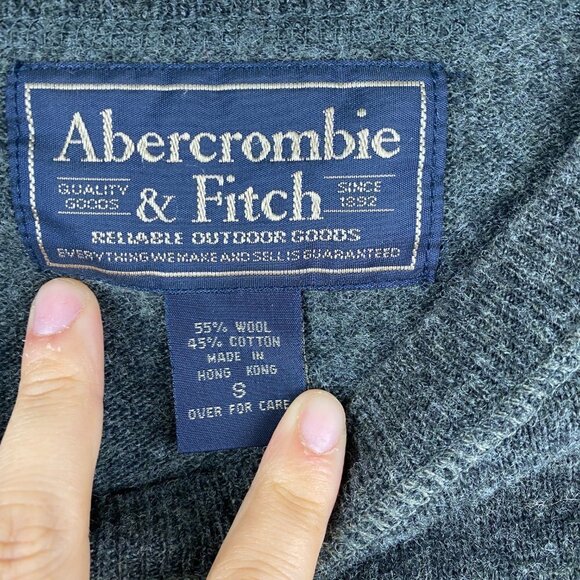 🦋 VINTAGE ABERCROMBIE & FITCH Wool Knit Sweater Small - Picture 4 of 5